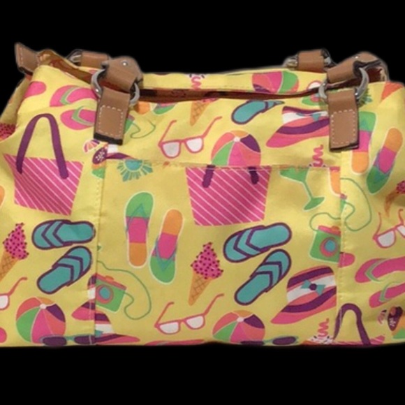Lily Bloom Bags Lily Bloom Green Living Beach Print Shoulder Bag